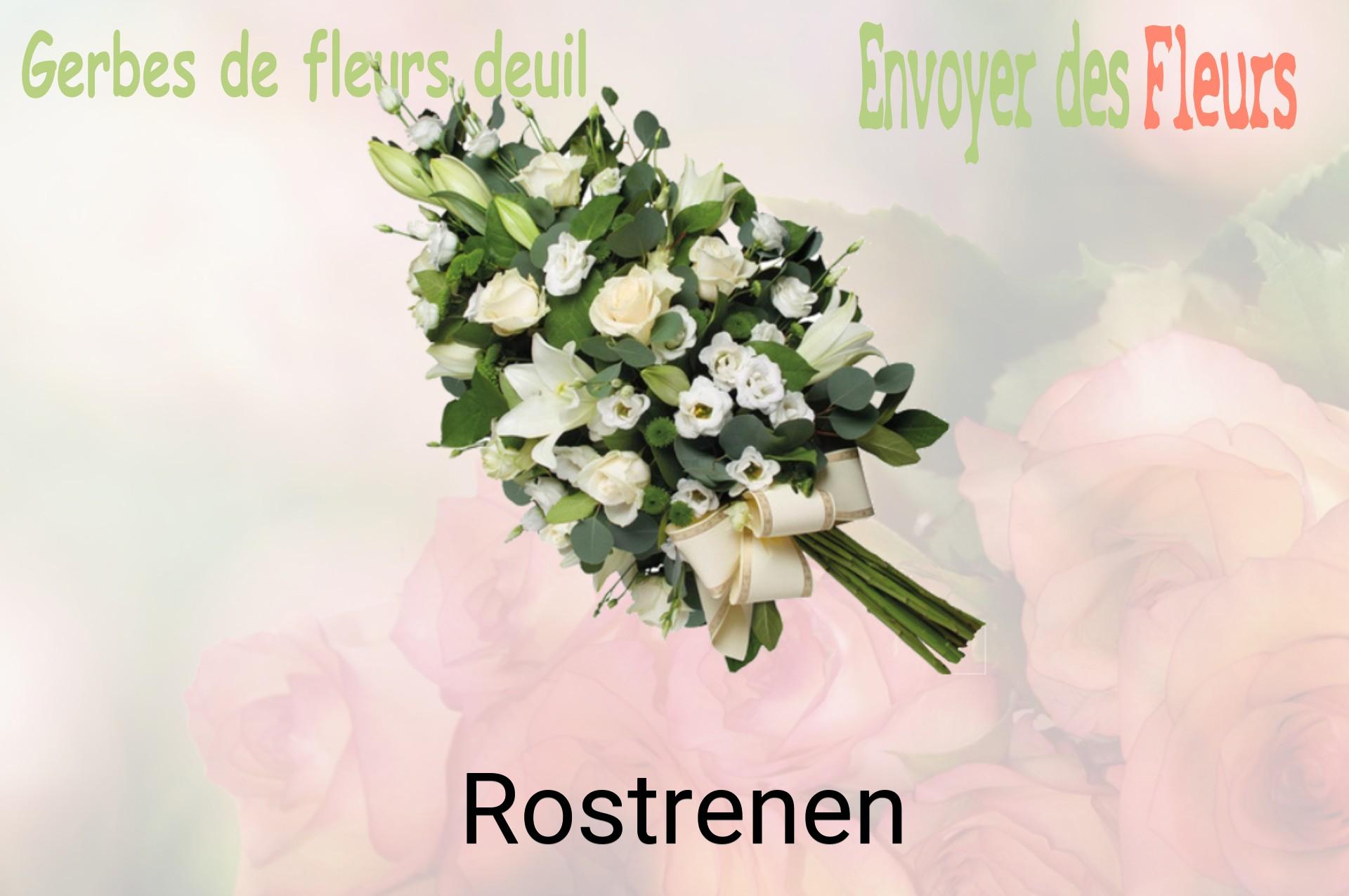 Gerbe de fleurs de deuil livrée à Rostrenen